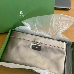 Kate spade wristlet gold/pink